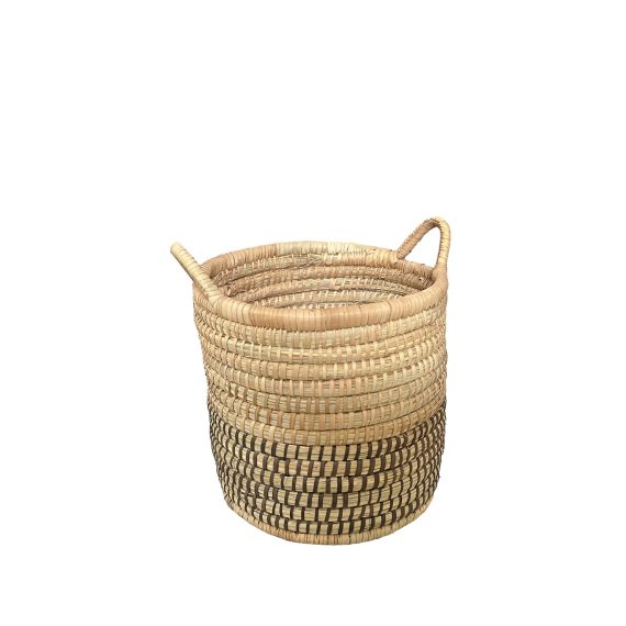 Black and Natural Planter Baskets- Medium