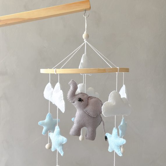 Dreamy Elephant Baby mobile (Blue)