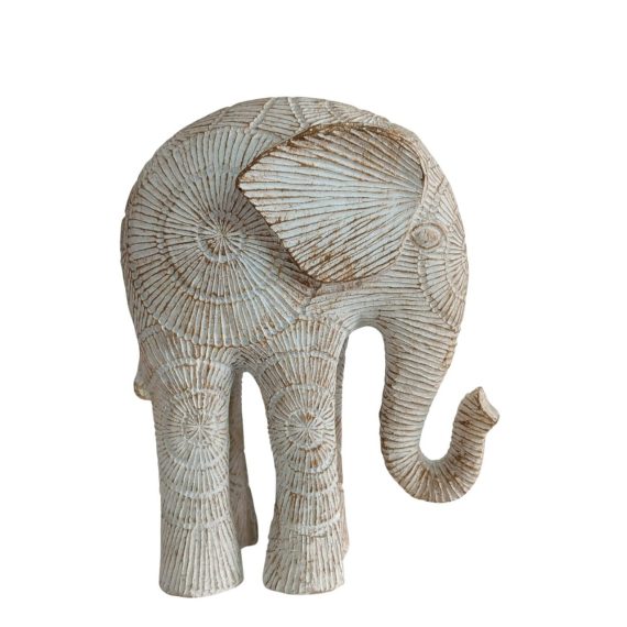 White Sunburst Design Elephant Medium (Premium Range)