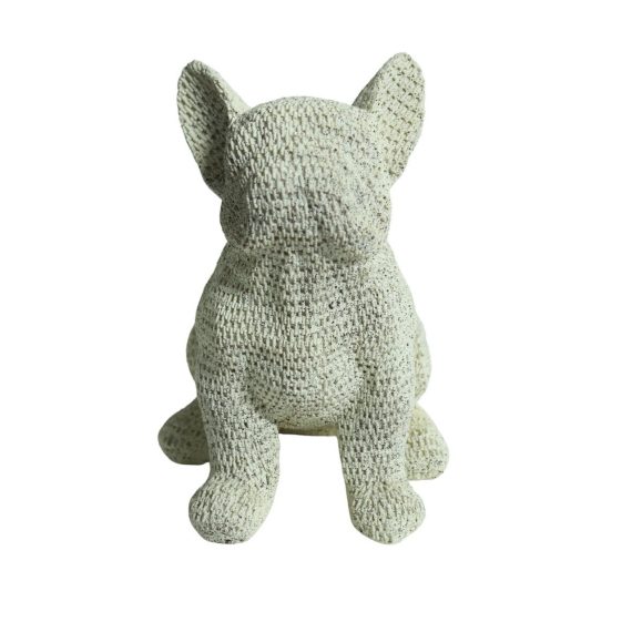 White Sitting Pug Weaved Texture