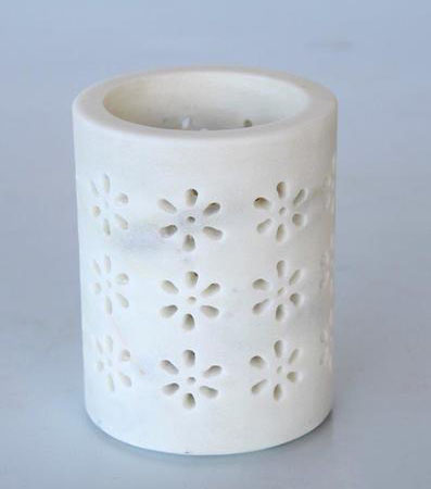 White Daisy Cutout Marble Tumbler (Premium Range)
