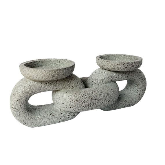 Grey Chain Candle Holder