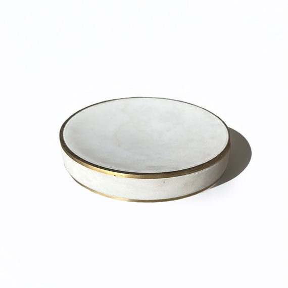 Marble Brass Edge Soap Dish (Premium Range)